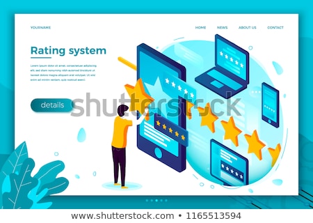 Stock fotó: Content Rating System Concept Landing Page