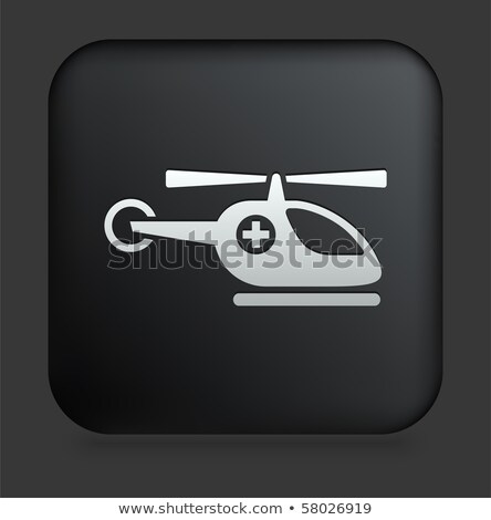 Zdjęcia stock: Emergency Helicopter Icon On A White Button