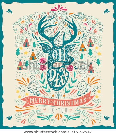 Stock fotó: Oh Christmas Tree - Calligraphy Phrase For Christmas