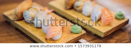 Stock photo: A Healthy Serving Of Korean Style Sushi Banner Long Format