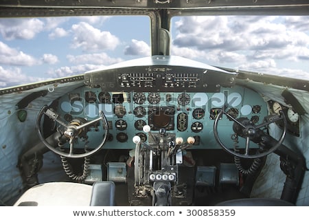 Stockfoto: Old Airplane Cockpit