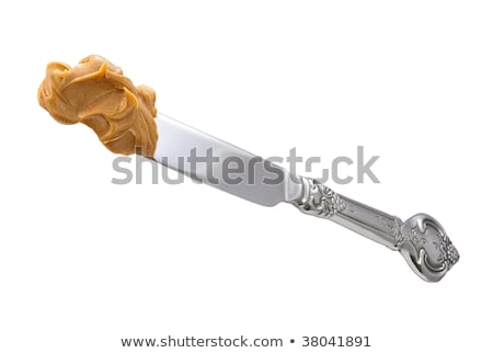Stock photo: Peanut Butter Knife With A Clipping Path