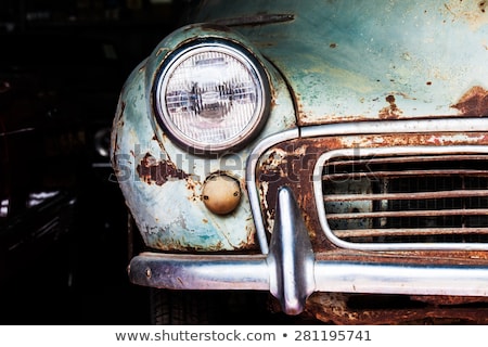 Foto stock: Old Car Headlight