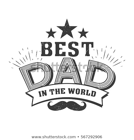 Foto stock: Best Dad Mustache