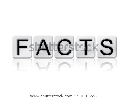 Facts Isolated Tiled Letters Concept And Theme Foto d'archivio © enterlinedesign