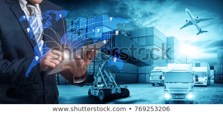 Foto stock: Business World Trade Global Map Logistics Concept