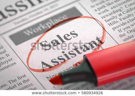 Stock photo: Job Opening Sales And Marketing Assistant 3d