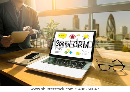 Zdjęcia stock: Social Crm Key