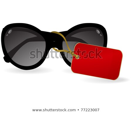 Foto stock: Woman With Sunglasses Sale In Reflection