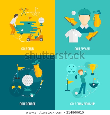 Stockfoto: Golf Flat Concept Icons