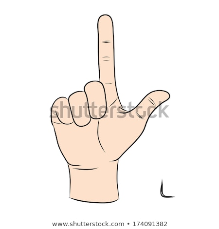 Stock photo: Hand Demonstrating L In The Alphabet Of Signs