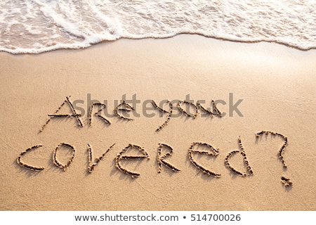 Zdjęcia stock: Are You Covered Question On The Beach