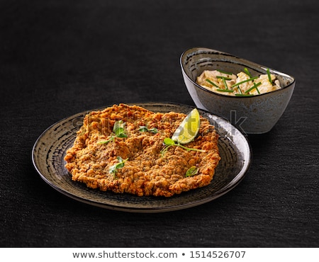 Foto stock: Giant Veal Viennese Schnitzel