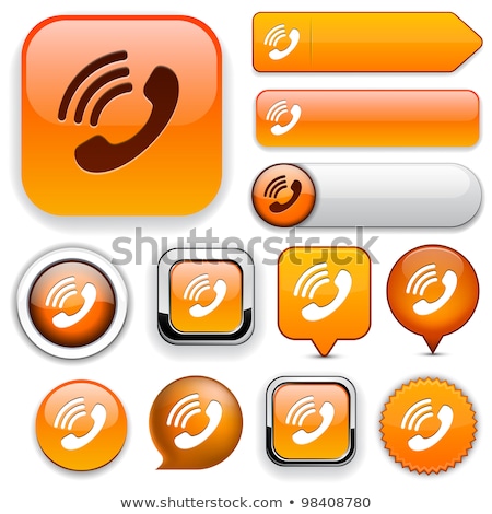 Stockfoto: Glossy Orange Phone