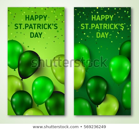 Foto d'archivio: Colorful Confetti For Saint Patricks Day Celebration Carnival Falling Shiny Glitter Confetti Luxu