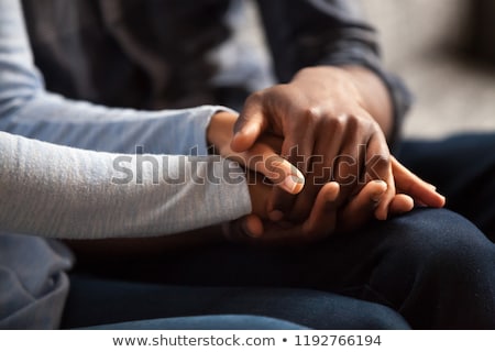 Foto stock: Woman Holding An Symbol