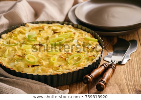 Stock foto: Leek Quiche