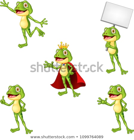 Foto d'archivio: Frog Holding A Blank Sign