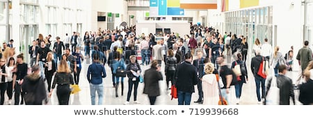 Foto stock: Trade Fair Visitors