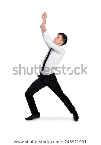 Stockfoto: Business Man Pull Something