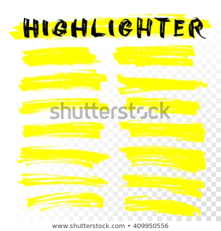 Сток-фото: Yellow Highlighter On White