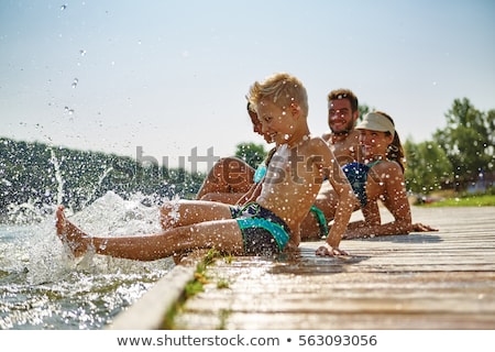 Stock photo: Kid Having Summer Vacation On Sea Shore