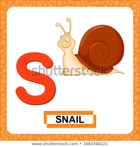 Foto stock: Flashcard Letter S Is For Slow