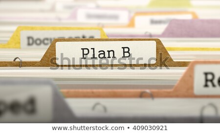 ストックフォト: Folder In Catalog Marked As Plan B