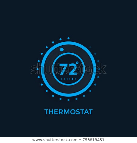 Foto stock: Heating Thermostat - Vector Icon