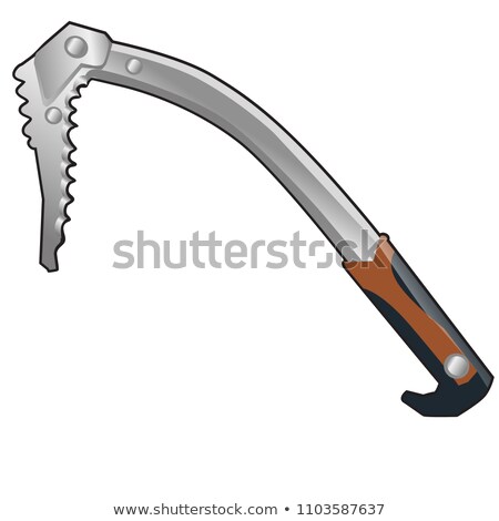 Steel Axe Isolated On White Background Vector Cartoon Close Up Illustration Foto stock © lady-luck