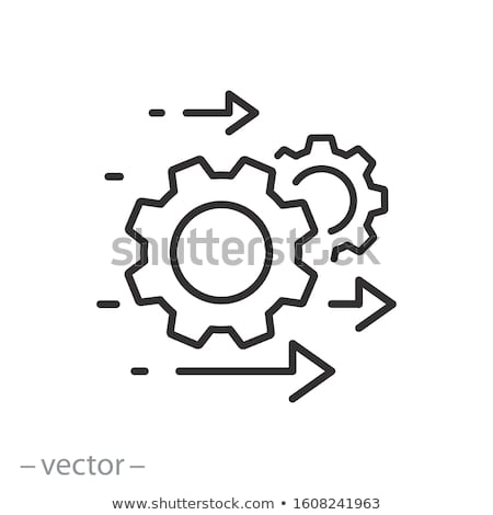 Foto d'archivio: Gear Mechanism Isolated Icon Vector Illustration