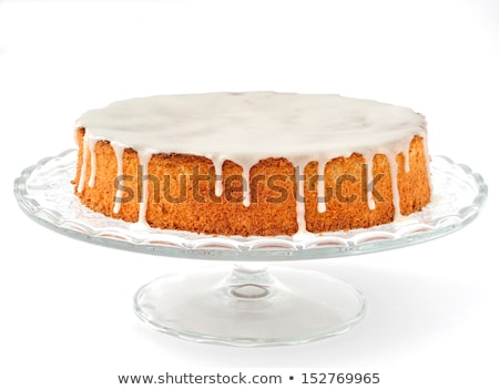 Stok fotoğraf: Almond Cake With Sugar Glaze