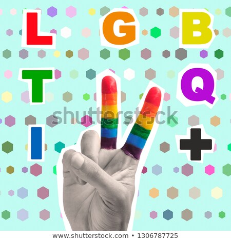 Сток-фото: Text Lgbtqi In A Contemporary Art Collage