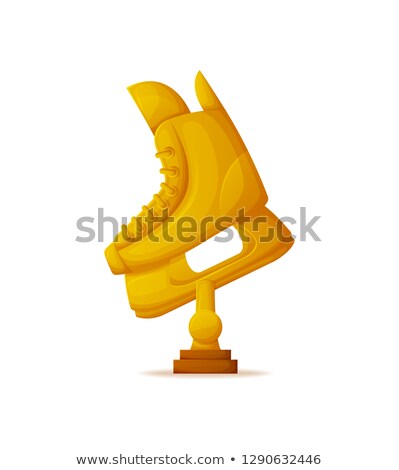 Stok fotoğraf: Skate Trophy Golden Shoes Object For Rink Vector