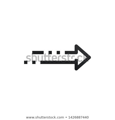 Stok fotoğraf: Conceptual Geometric Modern Design Arrow Right Minimal Style Dots And Lines Vector Illustration Iso