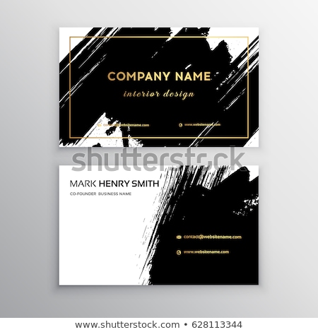 ストックフォト: Paper Banner - Business Card Infographic