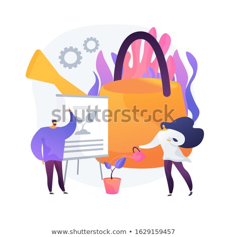 Foto stock: Bio Fertilizer Testing Vector Concept Metaphor