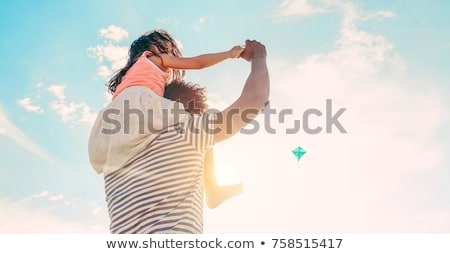 Parents Son And Color Kite Foto stock © DisobeyArt