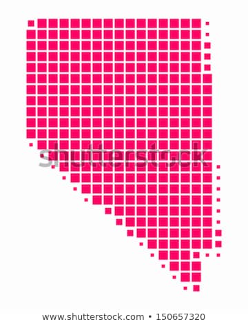 Stok fotoğraf: Map Of Usa Nevada State With Dot Pattern