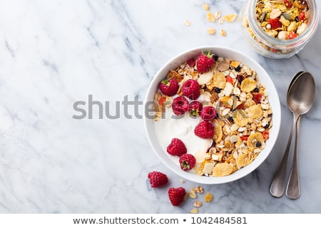 ストックフォト: Breakfast Cereals With Berry Fruit And Milk