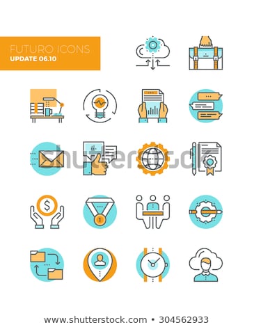 Foto stock: Value Of Time Icon Flat Design