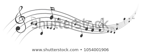 Zdjęcia stock: Abstract Music Notes Wave Background