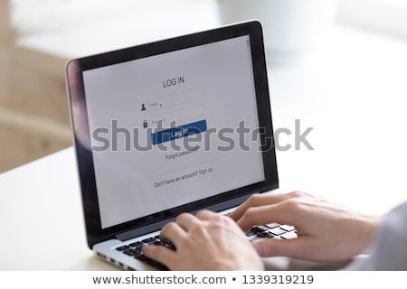 Stock photo: Laptop With Online Sign Up Form On Screen