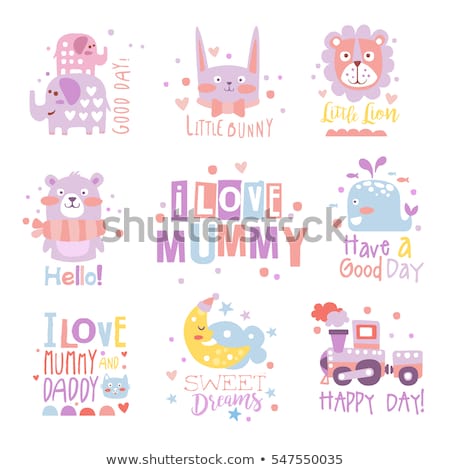 Foto stock: Daddy Bear Mommy Bear Baby Bear Vector Set