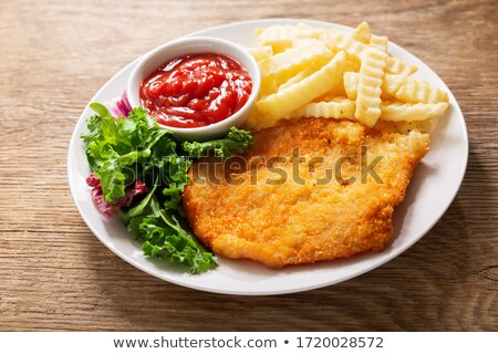 Zdjęcia stock: Fried Meat On Plate