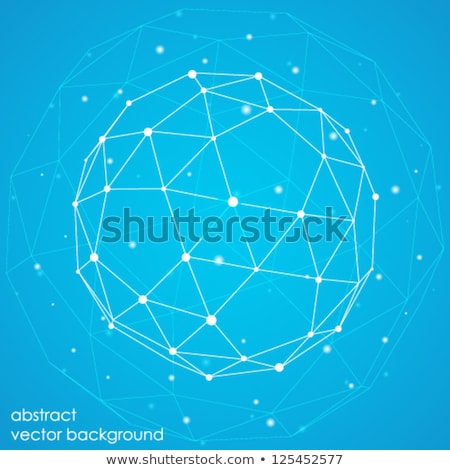 Stock fotó: Abstract Vector Connect Circle With Molecular Structure