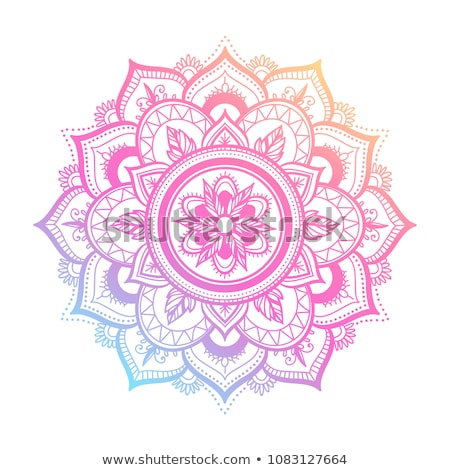 Stockfoto: Background Template With Mandala Designs