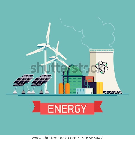 Stock foto: Nuclear Energy Concept Vector Illustration