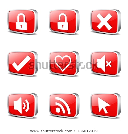 Zdjęcia stock: Seo Internet Sign Square Vector Red Icon Design Set 4