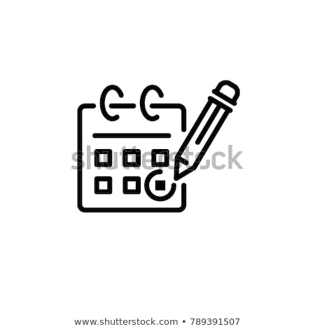 Foto stock: Calender Sign Red Vector Icon Design